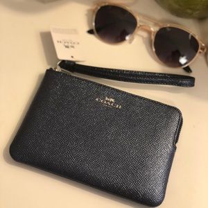 Blue Coach Wristlet